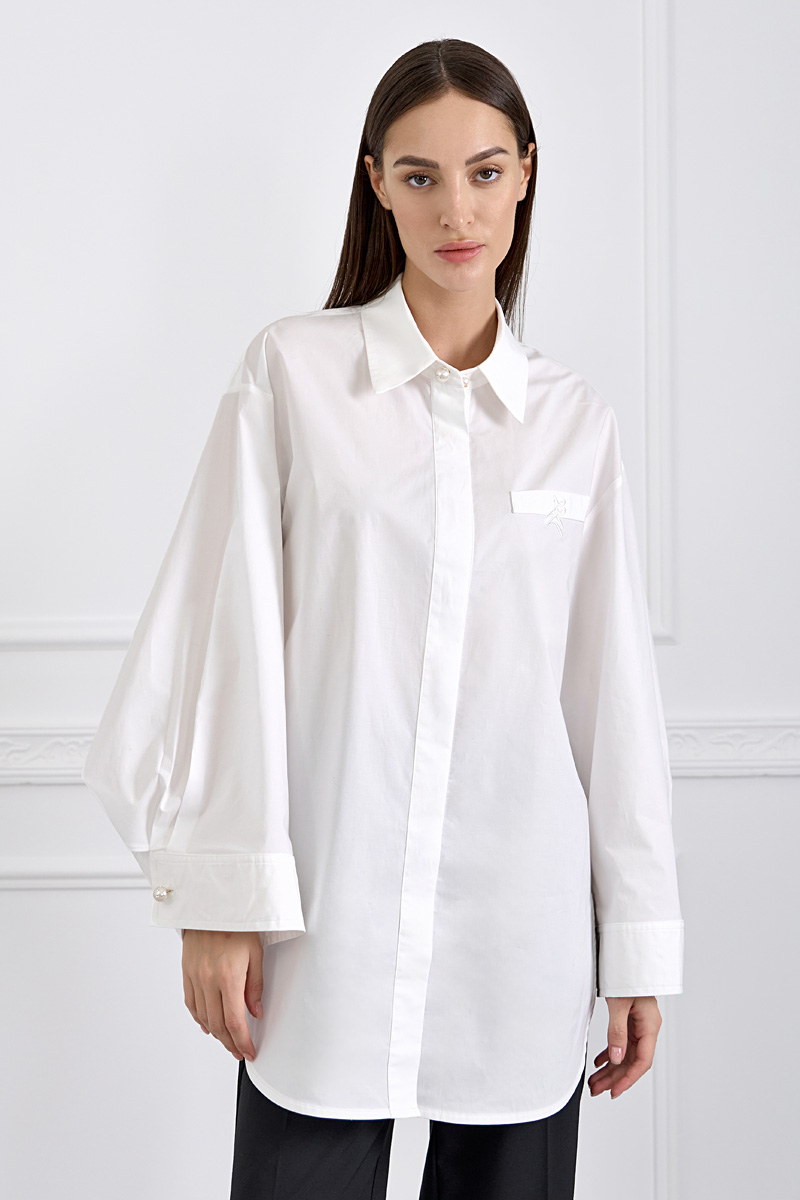 Oversized Shirt - WHITE | Zini Boutique