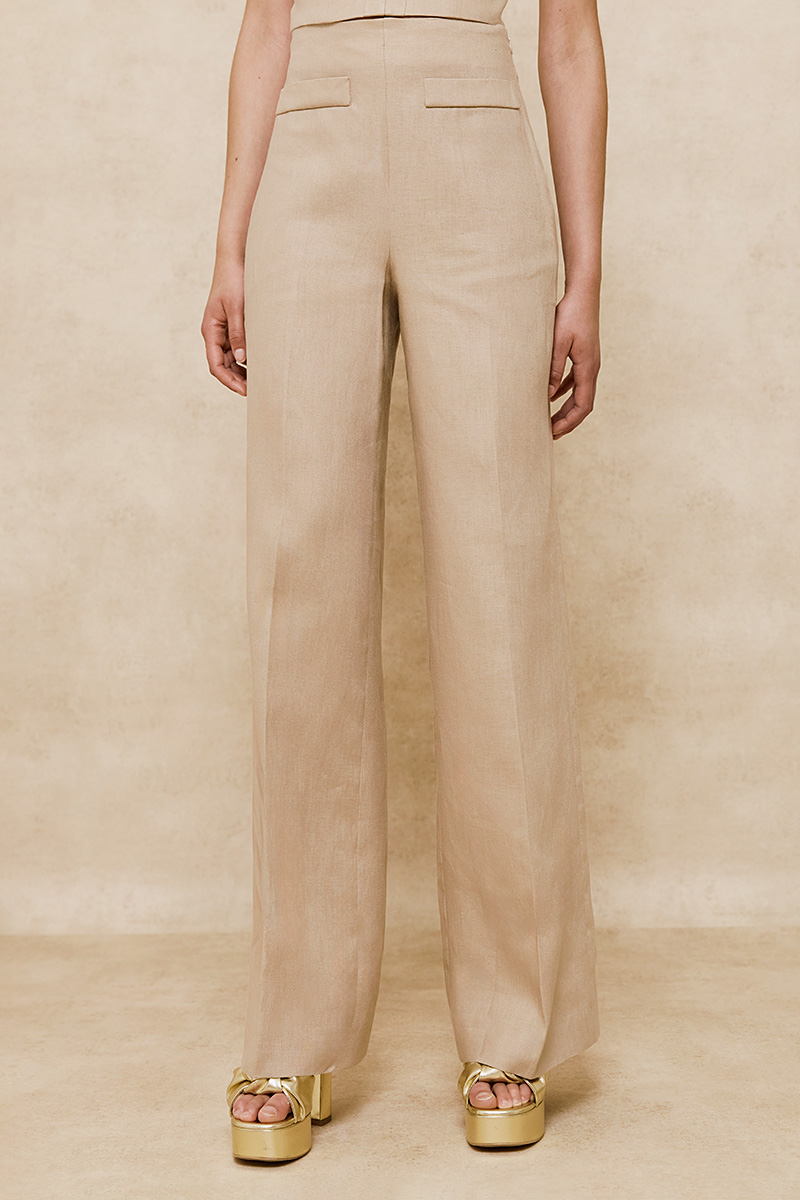 STRAIGHT LINEN LINEN PANTS