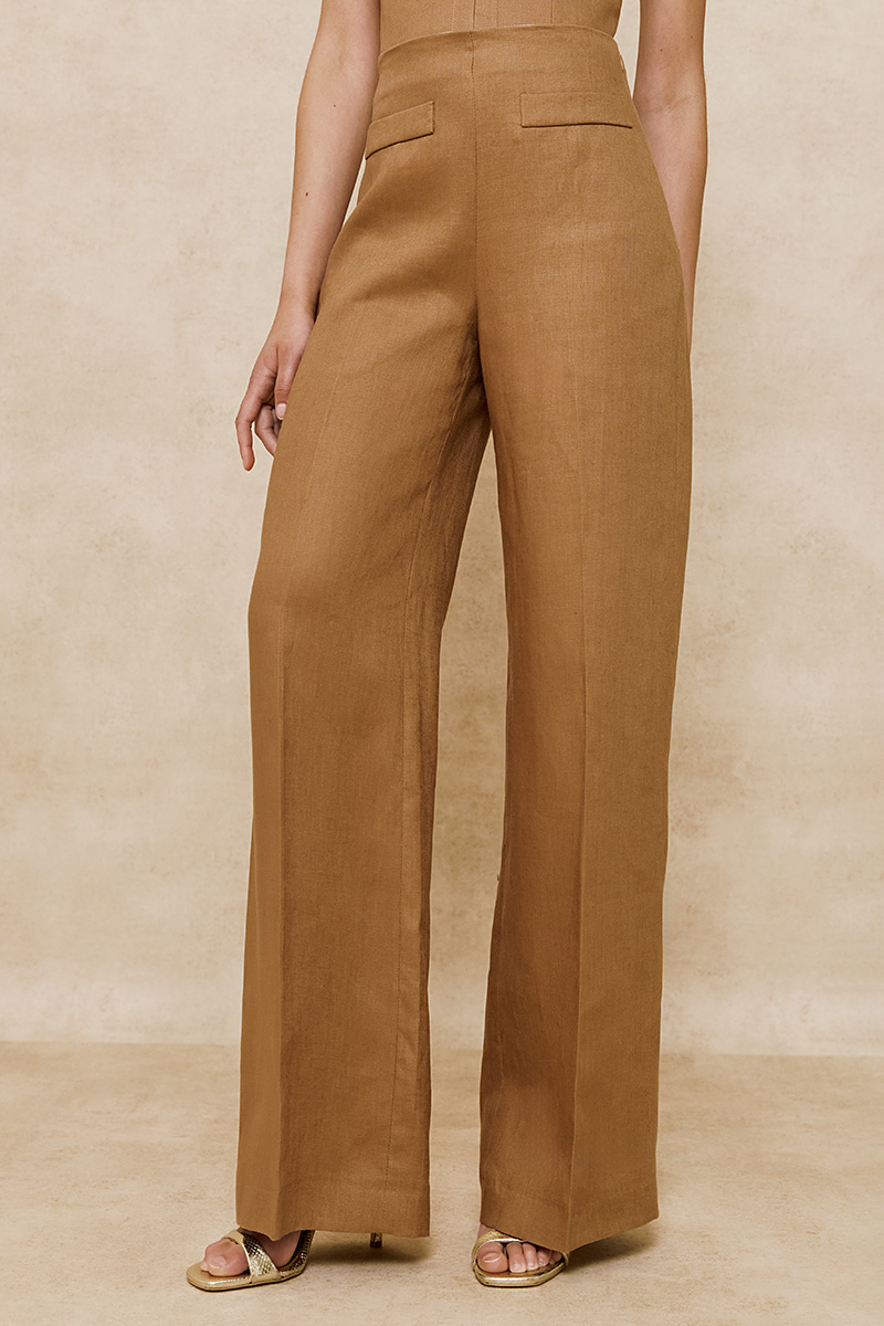 STRAIGHT LINEN LINEN PANTS