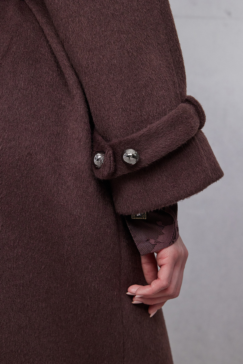 WOOL DOUBLE-BREASTED COAT WITH BELT