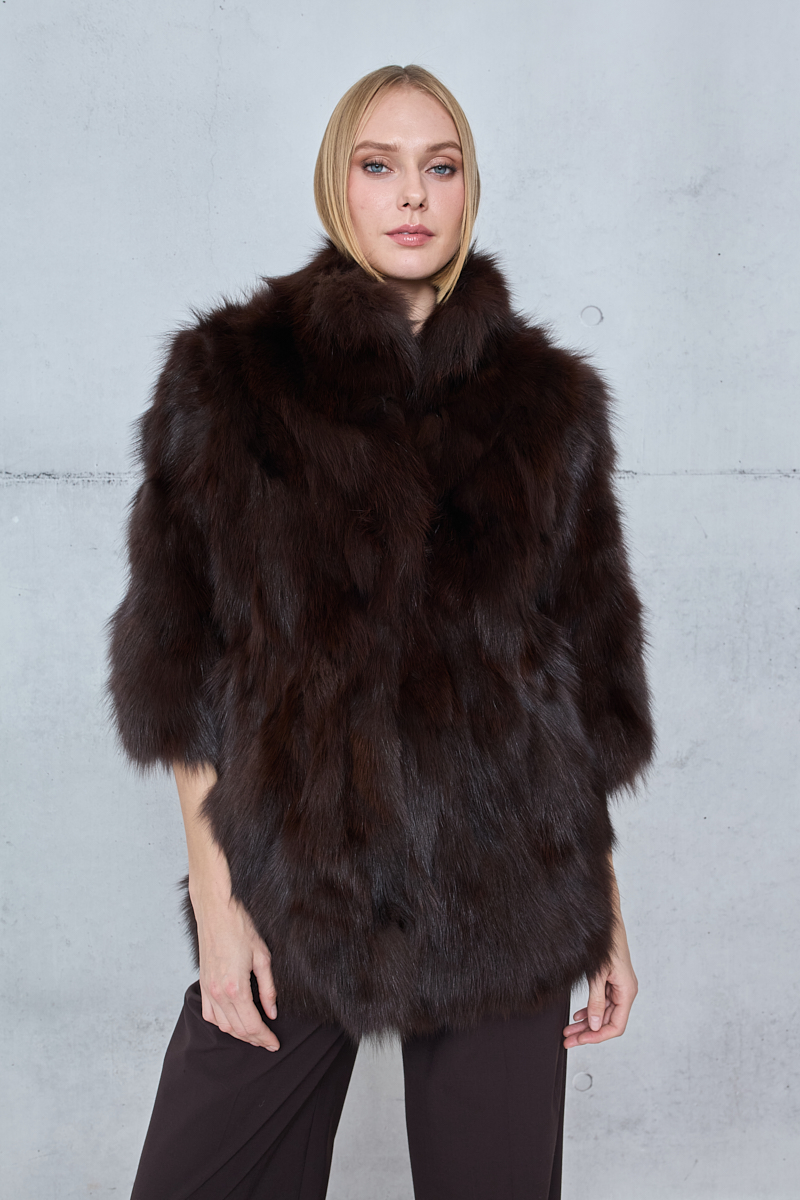 LONG FUR WITH TRUCKER SLEEVES