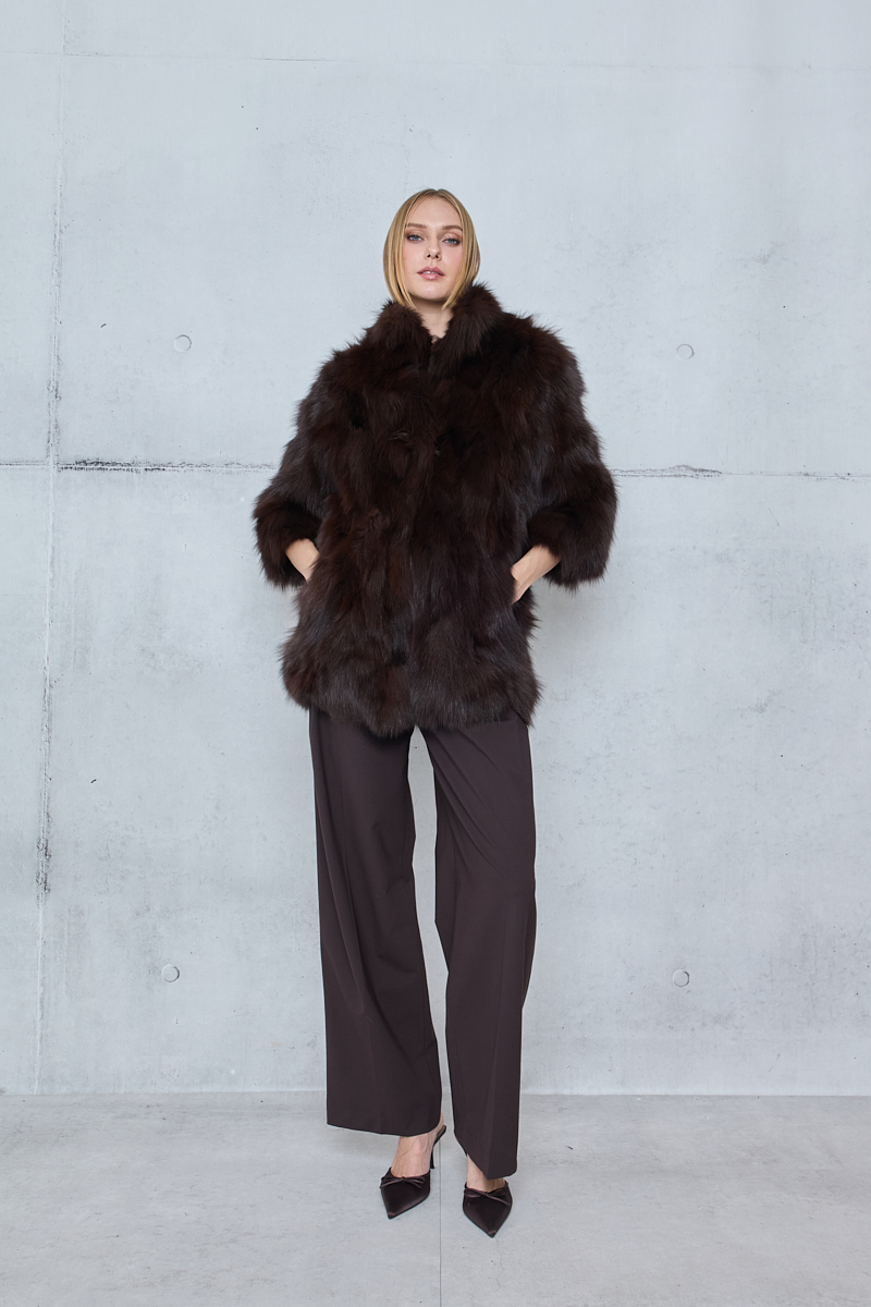 LONG FUR WITH TRUCKER SLEEVES