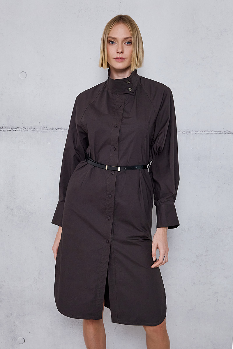 SHIRT DRESS WITH BELT