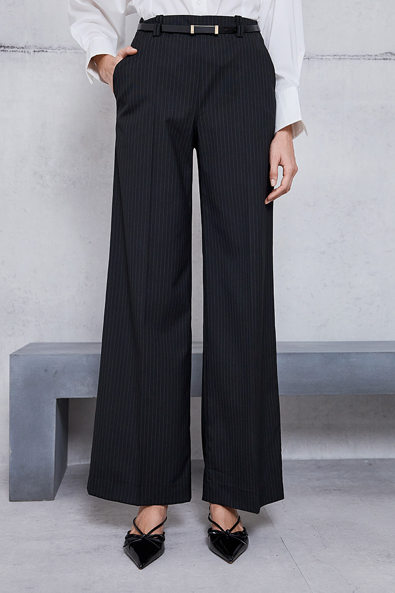 STRIPED WIDE LINE PANTS