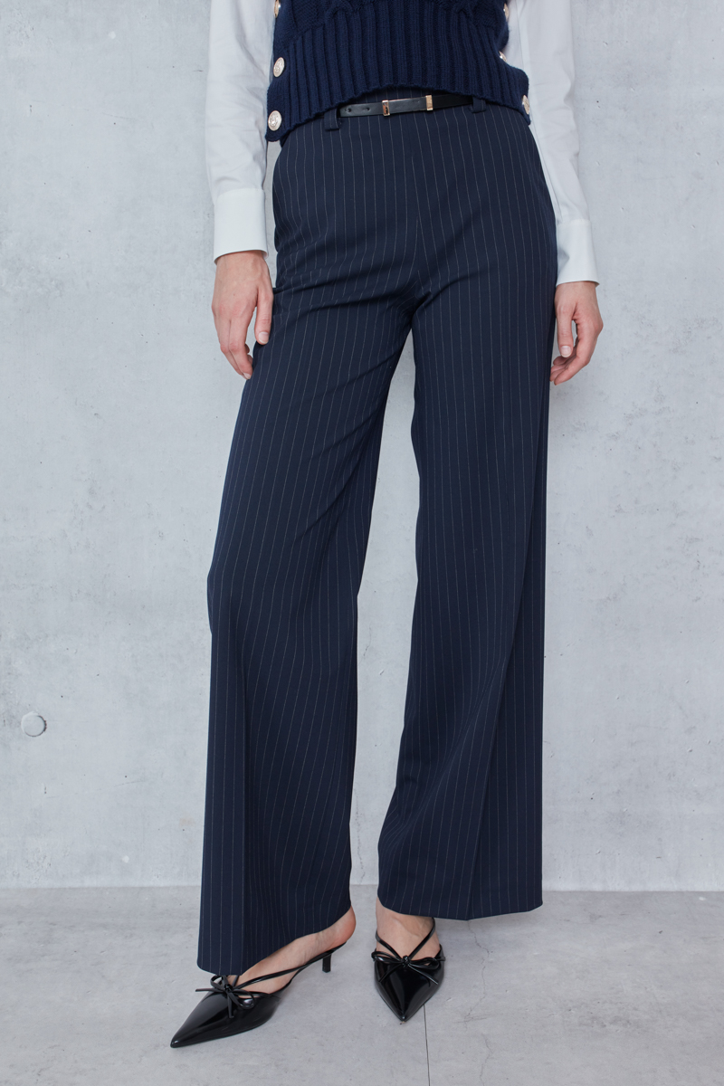 STRIPED WIDE LINE PANTS