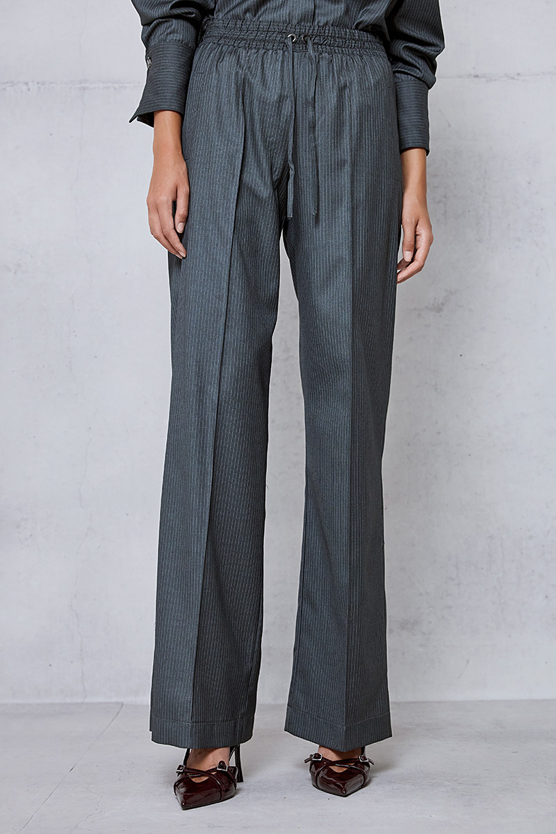 STRIPED TROUSERS WITH ELASTIC