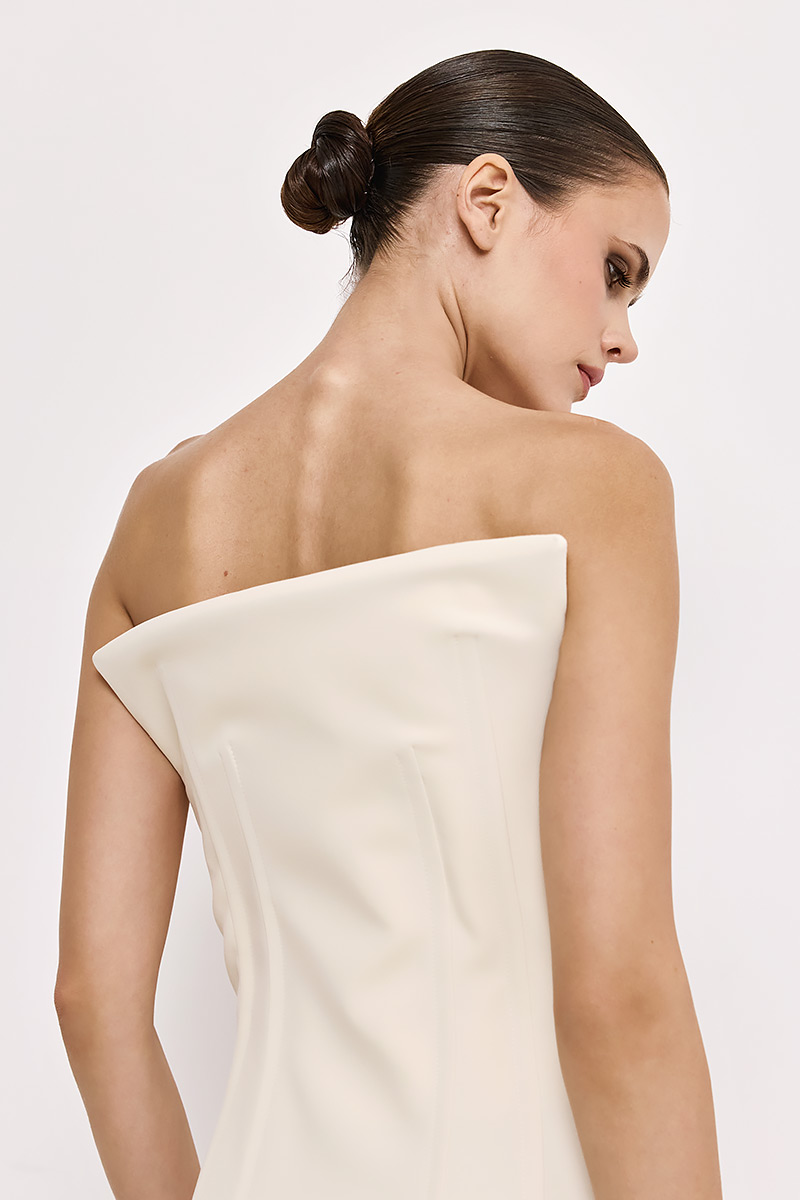 MIDI STRAPLESS DRESS
