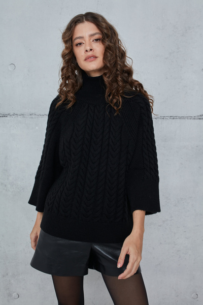 KNIT TOP WITH WIDE SLEEVES