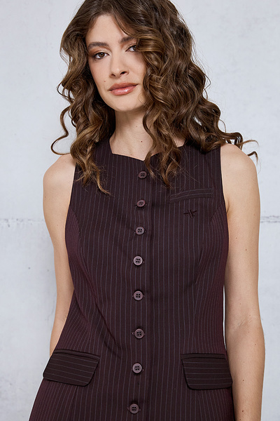 LONG STRIPED VEST