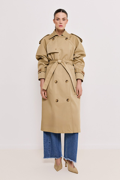 TRENCH COAT WITH SLEEVE DETAIL