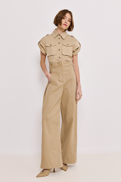 HIGH-WAISTED WIDE LEG TROUSERS